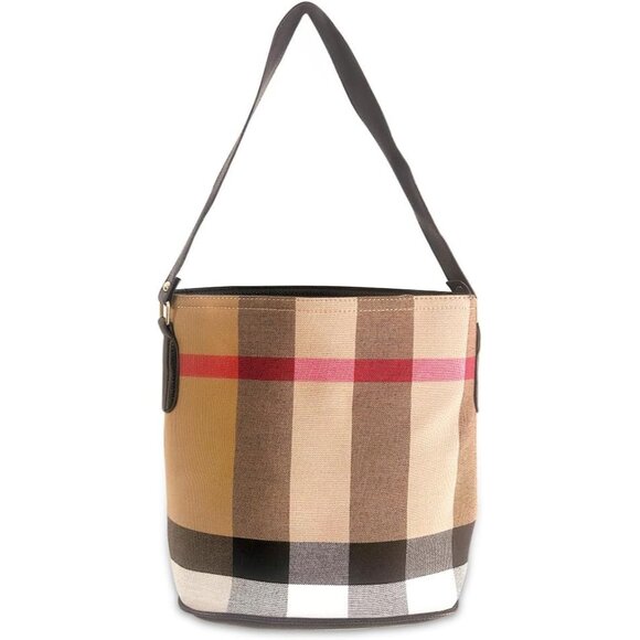 Designer Women's Plaid Tote Bag – Spacious Canvas Purse for Everyday Use - Picture 5 of 5